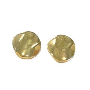 Vintage Premier USA Gold Tone Rounded Clip on Statement Earrings